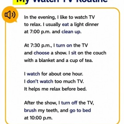 My Watch TV Routine