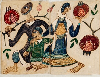 משפחה עם רימונים הליבני
