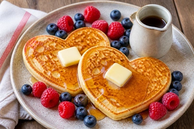 Heart Shaped Pancakes