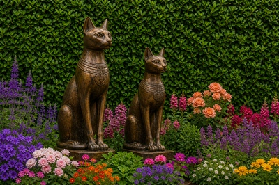 Garden Cat Statues