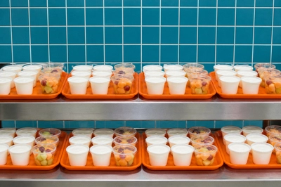 Cafeteria Yogurt Trays