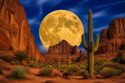 Desert Mesa Moon