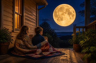 Porch Moon Watching