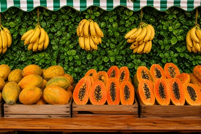 Market Stall Papaya