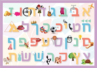 סדרו את החלקים כך שכל האותיות יהיו שלמות