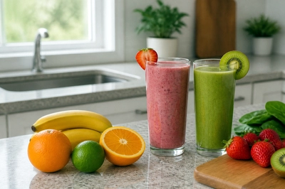Two Smoothie Glasses(grok)