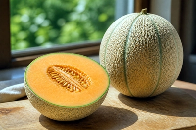 Cantaloupe Sliced Board(grok)