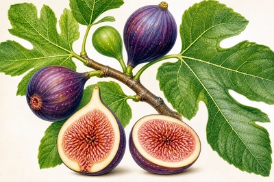 Botanical Fig Plate(grok)