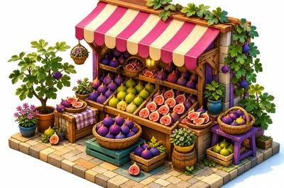 Isometric Fig Stall(grok)