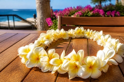 Sunny Plumeria Table