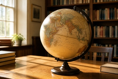 Afternoon Library Globe