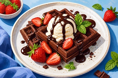 Chocolate Waffle Dessert