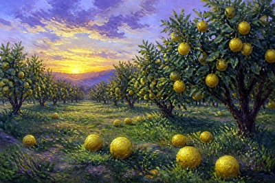 Impressionist Dusk Grove