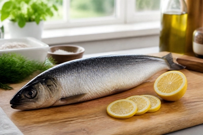 Herring on Cutting Board(grok)