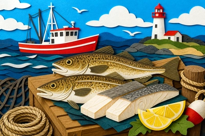 Layered Cod Cutout