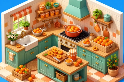 Isometric Kitchen Prep(grok)