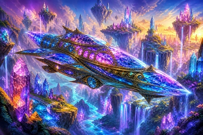 Fantasy Crystal Spacecraft