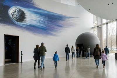 Overcast Planetarium Mural