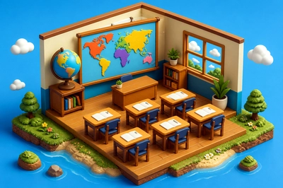 Isometric Classroom Map