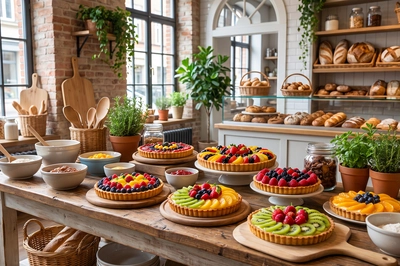 Fruit Tart Bakery Display