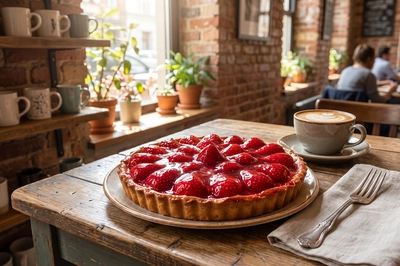 Strawberry Tart Cafe Table