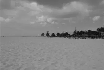 Ein Strand in Aruba
