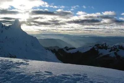 Sonnenaufgang über der Kordillere, Peru