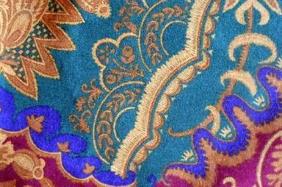 Blue fabric jigsaw puzzle