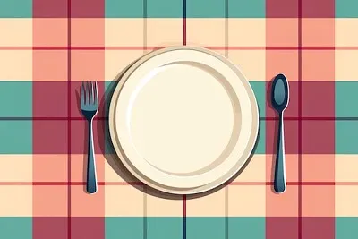 格子桌布