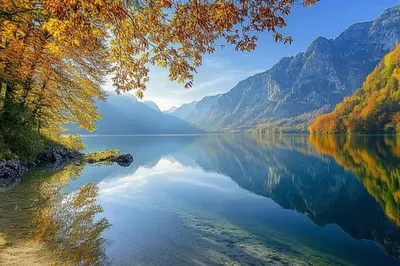 Lac de montagne serein