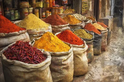 Базар на индийски подправки