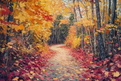 Sentier forestier d'automne