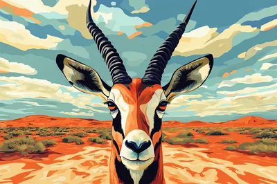 Le mirage du désert de la gazelle