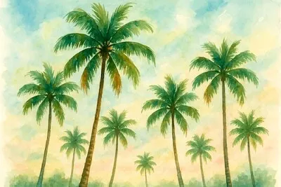 Tropical palm trees jigsaw puzzle