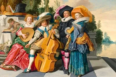 Merry Company on a Terrace  jigsaw puzzle