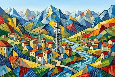 Przytulny krajobraz miejski