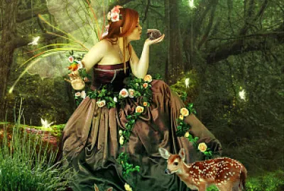 Fee en foret
