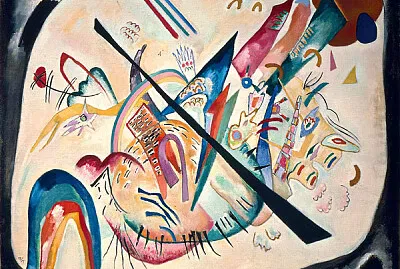 Kandinsky ovale blanc jigsaw puzzle