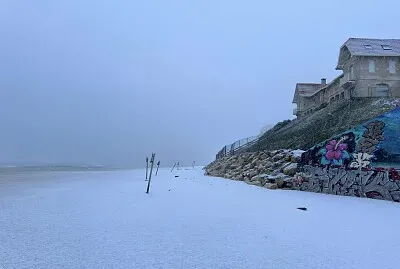 Biscarrosse Plage sous la neige 10 01 24
