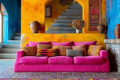 Salón colorido