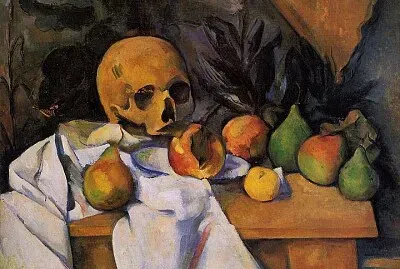 Cézanne nature morte a crâne