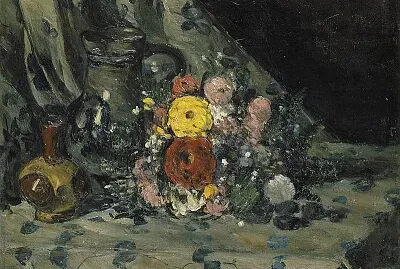 Cézanne bouquet au dahlia jaune