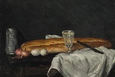 Cézanne baguettes de pain et oeufs