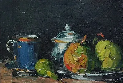 Cézanne sucrier poires et tasse
