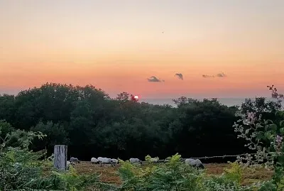 Coucher de soleil au desssus de la corniche d 'Urru