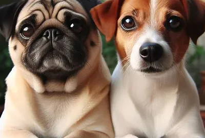 pug y jack russel jigsaw puzzle