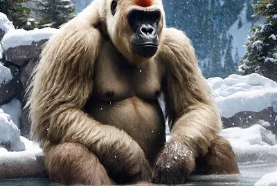 פאזל של Gorila en nieve