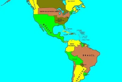 Mapa del continente americano jigsaw puzzle