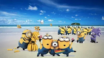 Les minions sur la plage