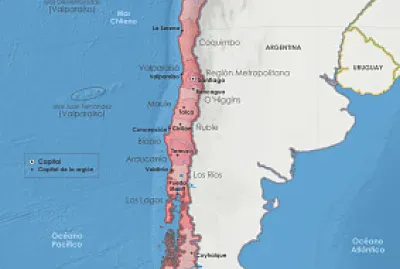 Mapa politico de Chile